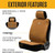 Carhartt Universal Nylon Duck Canvas Fitted Bucket Seat Cover, Durable Seat Protection with Rain Defender, Single