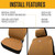 Carhartt Universal Nylon Duck Canvas Fitted Bucket Seat Cover, Durable Seat Protection with Rain Defender, Single
