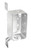Southwire G19281-F-UPC Handy Box, 1-Gang, 8-Knockout, 1/2 in Knockout, Steel, Silver, Galvanized, Stud Side