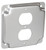 Southwire G1938-UPC Box Cover, 1/2 in L, 4 in W, Square, 2-Gang, Steel, Silver, Galvanized