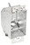 Southwire G601BVR-UPC Switch Box, 1-Gang, 5-Knockout, 1/2 in Knockout, Steel, Silver, Galvanized