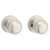 Kwikset 200CV 15 CP Passage Knob, Cove, 2-5/8 in H x 2-5/8 in W Dimensions, Zinc, Satin Nickel, 2-1/4 in Strike
