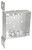 Southwire 52151-FR-UPC Junction Box, 7-Knockout, 1/2, 3/4 in Knockout, Steel, Silver, Galvanized, Side