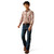 Ariat Boys Off White & Burnt Red Plaid Hendricks Retro Fit Long Sleeve Button Up Shirt