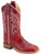 Old West Girls Red Goodyear Welted Square Toe Boots