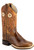 Old West Girls Brown Goodyear Welted Broad Square Toe Boots