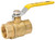 B & K 107-821NL Ball Valve, 1/4 in Connection, FPT x FPT, 600/150 psi Pressure, Manual Actuator, Brass Body