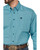 Cinch Mens Turquoise Medallion Print Long Sleeve Button Down Shirt