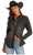 Rock & Roll Ladies Black Denim Button Up Long Sleeve Western Shirt
