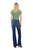 West & Wild Ladies Mid Rise Medium Dark Wash Bootcut Denim Jeans