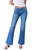 West & Wild Ladies Mid Rise Medium Dark Wash Flare Denim Jeans