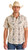 Panhandle Men's Grey Modern Vintage Simple Aztec Print Short Sleeve Snap Shirt