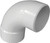 Canplas 414174BC Sanitary Street Pipe Elbow, 4 in, Spigot x Hub, 90 deg Angle, PVC, White