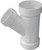 IPEX Pipe Wye, 4 x 4 x 2 in, Hub, PVC, White, SCH 40 Schedule