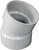 Canplas 192553 Pipe Elbow, 3 in, Hub, 22.5 deg Angle, PVC, White