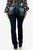 Grace in LA Womens Feather Bootcut Jeans