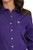 Cinch Ladies Solid Purple Button Down Long Sleeve Western Shirt