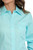 Cinch Ladies Solid Turquoise Long Sleeve Button Down Western Shirt