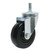 Precision 4" Rubber Swivel Threaded Stem Caster