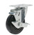 Precision 4" Rubber Wheel Swivel Plate Caster with Brake