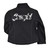 Cowgirl Hardware Girls Youth Solid Black with Cowprint Cowgirl Rhinestone Graphic Poly Jacket