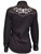 Cowgirl Hardware Ladies Dark Brown Embroidered Skull Long Sleeve Snap Shirt