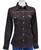 Cowgirl Hardware Ladies Dark Brown Embroidered Skull Long Sleeve