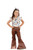 Shea Baby Girls Brown Leather Flared Bottom Pants