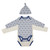 Wrangler Boys Infant Blue and Aztec Onesie 2-Pack