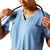 Ariat Women's Light Blue Heather Clara 6 Pocket Scrub Top
