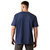 Ariat Men's Navy Heather Rebar Cotton Strong Standard Pocket Short Sleeve T-Shirt