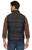 Threadgrit Men's Black Benson Mixed Media Puffer Vest