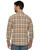 Threadgrit Men's Benjamin Knit Taupe Plaid Combo Long Sleeve Button Up Flannel Shirt