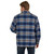 Wrangler Mens Navy Plaid Quilt Lined Flannel Shirt Jacket