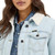 Wrangler Womens Bleached Denim Retro Sherpa Lined Jacket