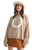 Wishlist Apparel Womens Taupe and White Horseshoe Sweater