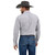 Wrangler Mens Cody Johnson Charcoal Stripe One Pocket Button Long Sleeve Shirt