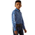 Ariat Boy's Blue & Light Blue Aztec Striped Pattern Team Pace Long Sleeve Button Up Shirt