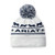 Ariat Ladies Off White & Navy Ariat Logo Apres Ski Pompom Beanie