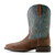 Ariat Men's Dusk Brown & Baby Blue Eyes Steadfast Wide Square Toe Cowboy Boots