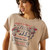 Ariat Ladies Savannah Tan Mineral Wash Sendero x Ariat Wild West Country Fest Cropped Short Sleeve T-Shirt