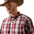 Ariat Men's Dark Red & White Plaid Pro Series Tillman Classic Fit Long Sleeve Button Up Shirt