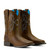 Ariat Boys Youth Distressed Brown Tombstone Wide Square Toe Western Boot