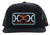 Hooey Men's "Loop" Hat Black with Turquoise & Orange Rectangle Patch Mesh Snapback Hat