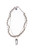 West & Co. Silver Layered Necklace with Clear Rectangle Rhinestone Conch Pendant
