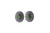 West & Co. Silver Oval Conch with Green Stone Accent Stud Post Earrings