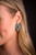 West & Co. The Fallon 1.25" Dainty Turquoise and Plum Cluster Post Earrings
