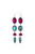 West & Co. Plum & Turquoise Stone Dangle Fishhook Earrings