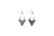 West & Co. The Wilson Silver 2.5" Triangle Stamped Drop on Fishhook Earrings