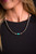 West & Co. The Bonnie 16" Silver Disc Beaded Necklace with Green Turquoise and Faux Navajo Pearl Accent